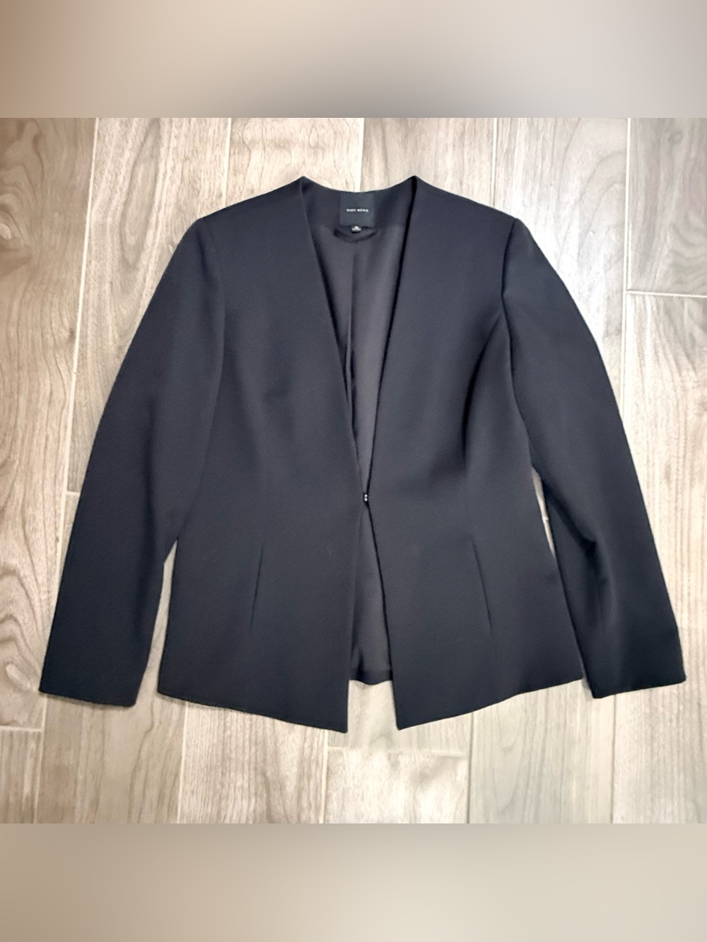 Alex Marie Black Collarless Blazer Size 10